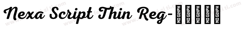 Nexa Script Thin Reg字体转换